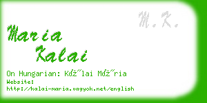 maria kalai business card